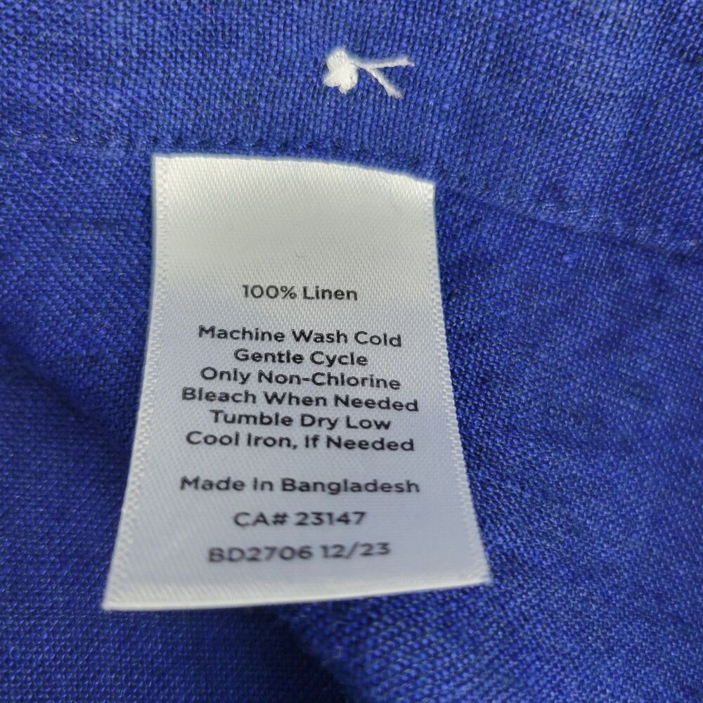 Talbots Plus Size 2x Side Button 100% Linen Band … - image 5